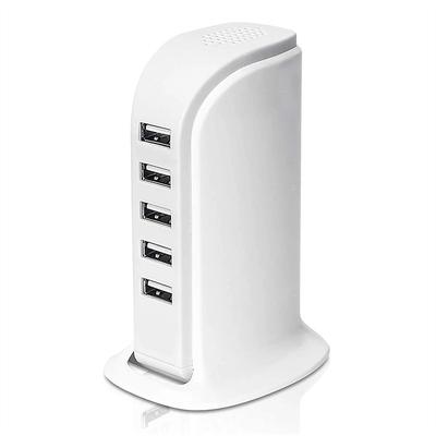 5ports Multi-USB Charging Station Hub Base Smart Digital Display Charger