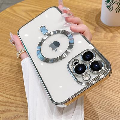 Phone Case For iPhone 15 14 Pro Max Plus 13 12 11 Pro Max iPhone 13 12 11 Pro Max SE X XR XS Max 8 7 Back Cover Translucent Camera Lens Protector Support Wireless Charging TPU
