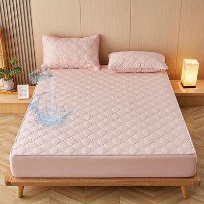 Queen Full King Protective Bed Cover Waterproof Mattress Protector Quilted Fitted Mattress Pad Bed Protector Mattress Cover with Elastic Band Thickened Urine-Proof
