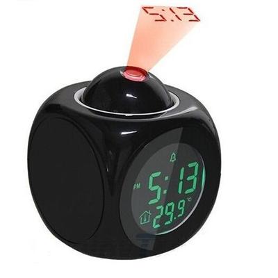 LED Smart Light Projection Digital LED Alarm Clock for Bedroom on Ceiling Wall Dimmer USB Charger Battery Time And Temperature Display Backup Loud Dual Alarm Clock for Heavy Sleeper Kid Elderly