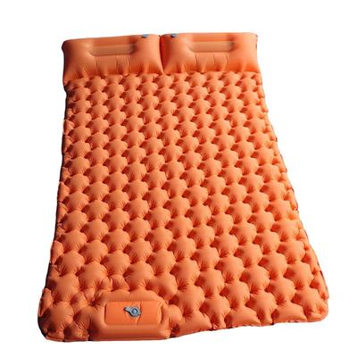 Portable Outdoor Camping Inflatable Pad with Foot Pump, Waterproof Double Sleeping Mat for Picnics and Car Bed