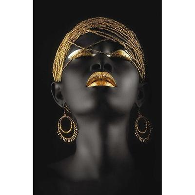People Modern Art Prints Wall Art Abstract Painting Black Gold Canvas Prints Rolled Canvas Prints No Frame Unframed Unstretched