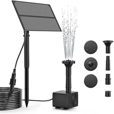 Solar Fountain Water Pump Solar Garden Pond Fountain Waterfall Outdoor Bird Bathing Water View Fountain Garden Decoration without Lighting