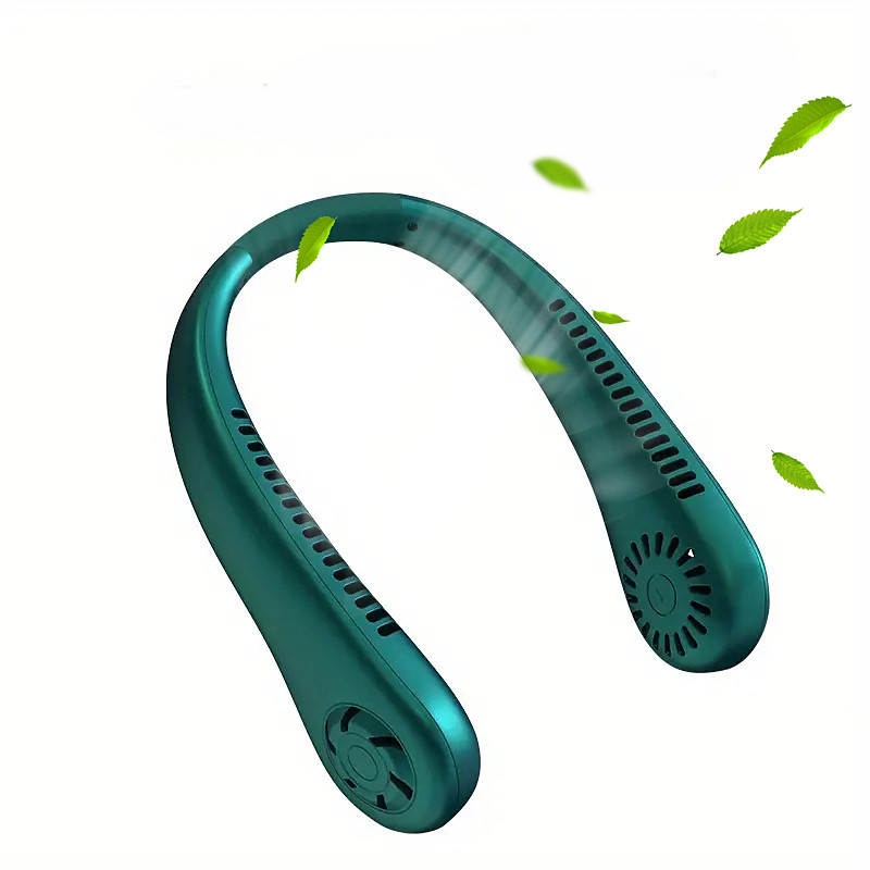 Portable Neck Fan, Bladeless Personal Fan, Hands-Free Wearable Small Air Conditioner, 3 Speeds USB Rechargeable Cooling Fan for Travel, Office, Outdoor Sports, Quiet Long Battery Life