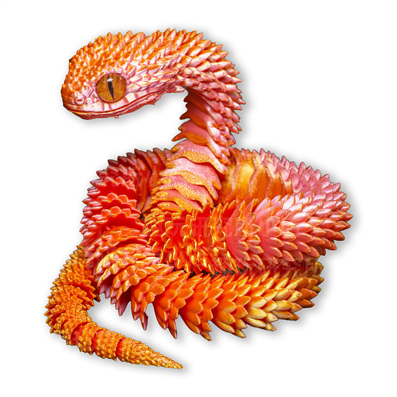 3D Printed Animals Set 3D Printed Snake Toys 3D Printed Articulated Flexible Fidget Toy 3D Printed Animals Exquisite Cute Pet Toy Adults Fidget Toys Christmas Gift