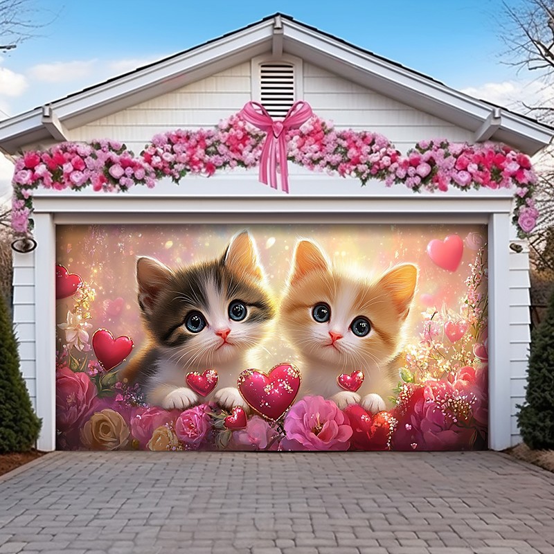 Wedding Outdoor Decorations Garage Door Cover Banner Large Backdrop Decoration for Outdoor Garage Door Home Wall Decorations Event Party Parade