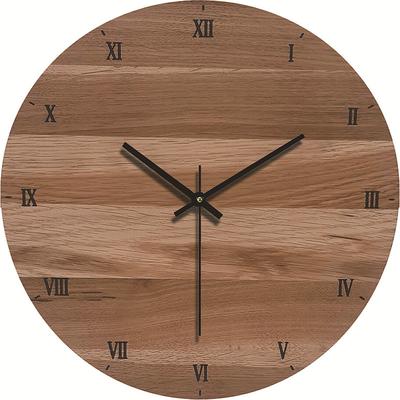 Wall Clock Simple Modern Design Wooden Clocks for Bedroom Wood Wall Watch Home Decor Silent Digital Large Wall Clock Kitchen Solid Wood Wall Clock Mute Clock Living Room Home Office Quartz 30 cm