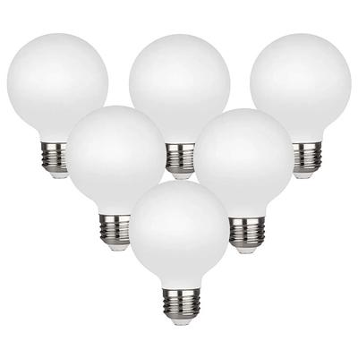 2/4/6PCS G80 7W Globe LED Edison Bulb 650lm E27 Base Opalescent Glass Facing Very Suitable for Dresser Vanity Mirror Floor Lamp AC85-265V