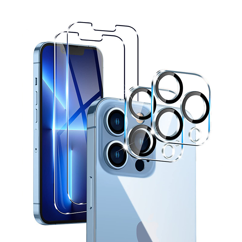 [22Pack] Screen Protector Camera Lens Protector For Apple iPhone 16 Pro Max Plus iPhone 16 iPhone 15 Pro Max Plus iPhone 14 Pro Max iPhone 13 Tempered Glass 9H Hardness Anti-Fingerprint High