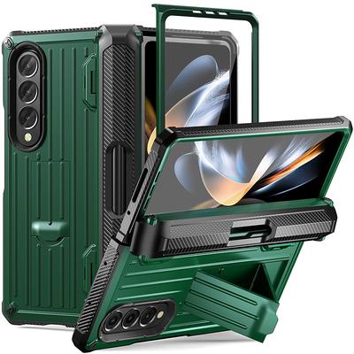 Phone Case For Samsung Galaxy Z Fold 5 Z Fold 4 Z Fold 3 with Stand Holder with Screen Protector Shockproof PC
