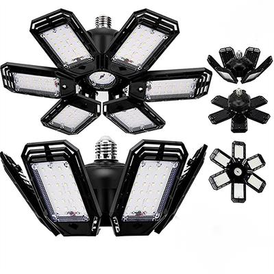 LED Garage Lights Bulb 6500K Led Shop Light Deformable Panels Basement Light Garage Ceiling Lights E26/E27 for Garage Warehouse Shop