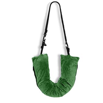 Stuffable Travel Neck Pillow, Velvet Travel Pillow for Extra Luggage, Stuffable Pillow with Adjustable Neck Size, Travel Essentials,Packable Airplane Travel Pillow, No Filler