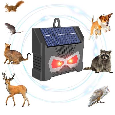 Ultrasonic Animal Repellent Solar Outdoor Waterproof Ultrasonic Bird Repellent Explosive Flash Mouse Repellent USB Solar Charging Method Used for Home Garden Yard Garage Farm 1PC