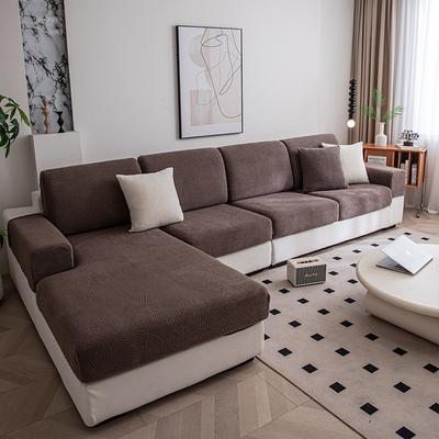 100% Waterproof Velvet Fitted Sheet Sofa Cover Solid Color Jacquard Anti-cat Scratch Sofa Cushion Cover