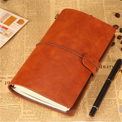 Classic Retro PU Leather Travel Notebook Personalized Journal Spiral Ring Binder Diary Notepad, Back to School Gift