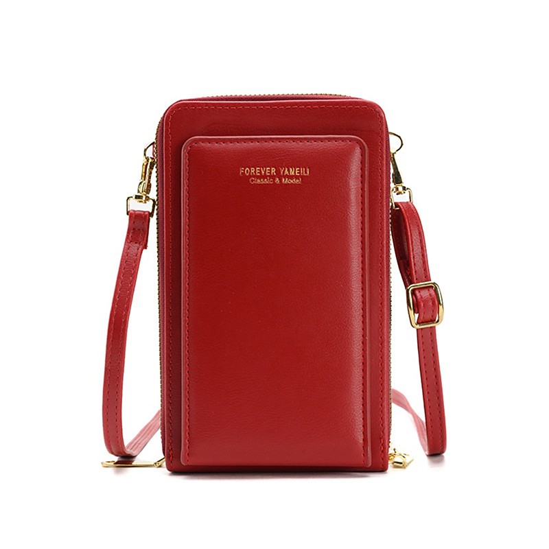 Cell Phone Purse, Women's Phone Case Crossbody, Touchscreen Phone Wallet Crossbody with Adjust Chain Strap, Waterproof Small Messenger Shoulder Bag Handbag Magnetic Snap Fit to 6.5 Phone