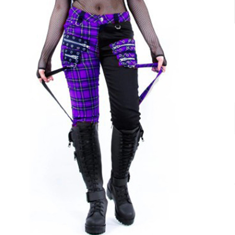 Gothic Punk Gothic Steampunk Long Length Pants Masquerade Normal Plague Doctor Plus Size Plaid Checkered Fancy Dress Women's Halloween Carnival Masquerade Halloween Prom Daily Wear Teenager Adults'