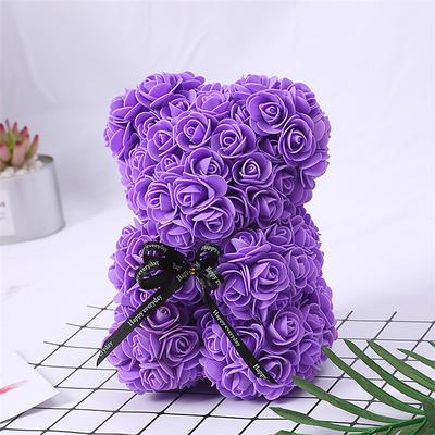 Women's Day Gifts Valentine's Day Gift Creativity 25cm Rose Bear teddy day Gift Box Pe Flower Romantic Foam Bear Hug Bear Mother's Day Gifts for MoM