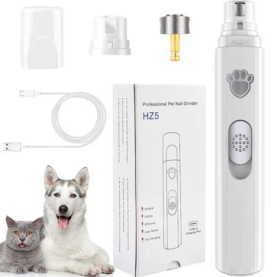 Dog Nail Grinder 2-Speed Rechargeable Dog Nail Trimmers for Large Medium Small Dogs Upgrade Professional Electric Pet Paws Grooming Quiet Puppy Grooming Tool for Dogs Cats