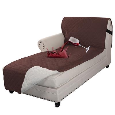 100% Waterproof Reversible Chaise Lounge Couch Cover Water Resistant Sofa Cover Sectional L Shaped Sofa Slipcover with Adjustable Straps Furniture Protector for Dogs