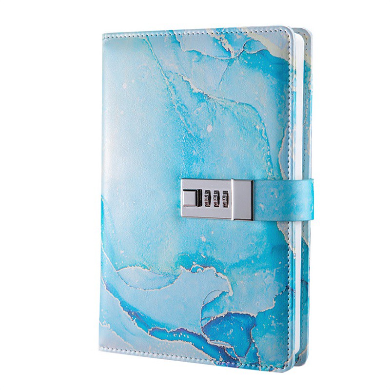 A5 180 Pages Retro Password Book with Lock, Creative Handcrafted Journal, Thickened Paper, Student Notepad Binder, Back to School Gift, Stationery Notebook