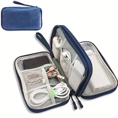 Electronics Organizer Travel Accessories Storage Bag, Cable Organizer Bag Portable for Cables Charger Adapter Hard Drives SD Cards