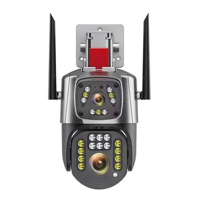 EVKVO 5MP Dual Lens Wireless Security Cameras 10X Digital Zoom Color Night Vision 2-way Audio PTZ Remote Control Auto Tracking Preset Points Cruise Functions For Home Security