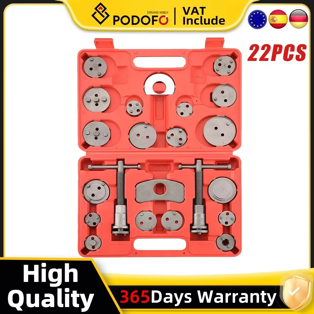 22 pezzi kit di strumenti pinza freno strumento pinza disco per sostituzione pastiglie freno reset resistente pastiglia freno pistone pressa riparazione 18 dischi