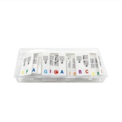 Piano Notes Guide For Beginner Removable Piano Keyboard Note Labels For Learning 88-Key Full Size Made Of Silicone No Need Stickers Reusable For Student