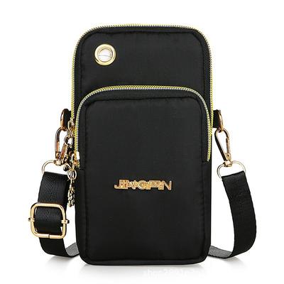Phone Bag Women's Fashion Zipper Crossbody Bag Versatile Nylon Storage Bag For Coin Earphone Portable Card Holder Phone Case For iPhone 14 13 Pro Max 12 Samsung S23 S22 Plus S21 Up to 6.7 Inch