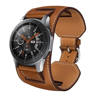 Watch Band for Samsung Watch 7/6/5/4 40/44mm, Galaxy Watch 5 Pro 45mm, Galaxy Watch 6/4 Classic 42/46/43/47mm, Watch 3, Active 2, Gear S3 S2 Genuine Leather Replacement Strap 20mm 22mm Wristband