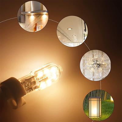 G4 LED Bulb AC/DC12V 220V G4 JC Bi Pin Base 20W Halogen Bulb Replacement Light Bulb for Under Cabinet Range Hood Stove Light Chandelier and Wall Sconces 5pcs