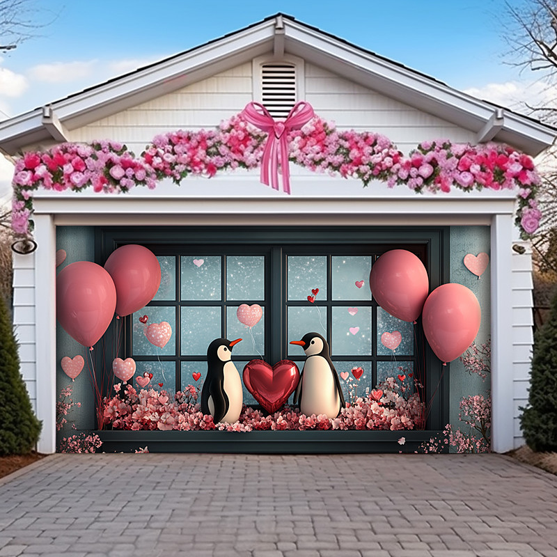 Wedding Outdoor Decorations Garage Door Cover Banner Large Backdrop Decoration for Outdoor Garage Door Home Wall Decorations Event Party Parade