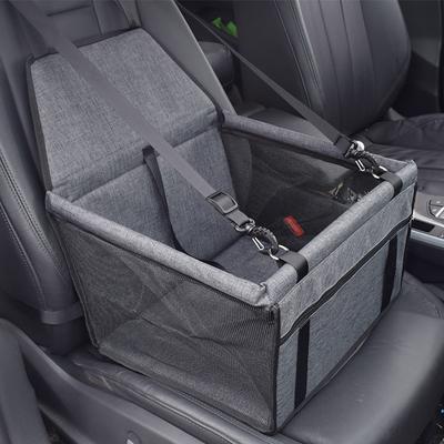 dog car seat, portable pet dog booster car seat breathable travel pet car seat carrier with seat belt for dogs amp; cats clip-on safety leash for cat puppy