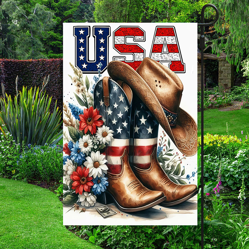 4th of July Independence Day Garden Flag 12 x 18 Inch Yard Flags, Small Garden Flags for Outside,Memorial Day Outdoor Flags, Holiday Garden Flags for All Seasons
