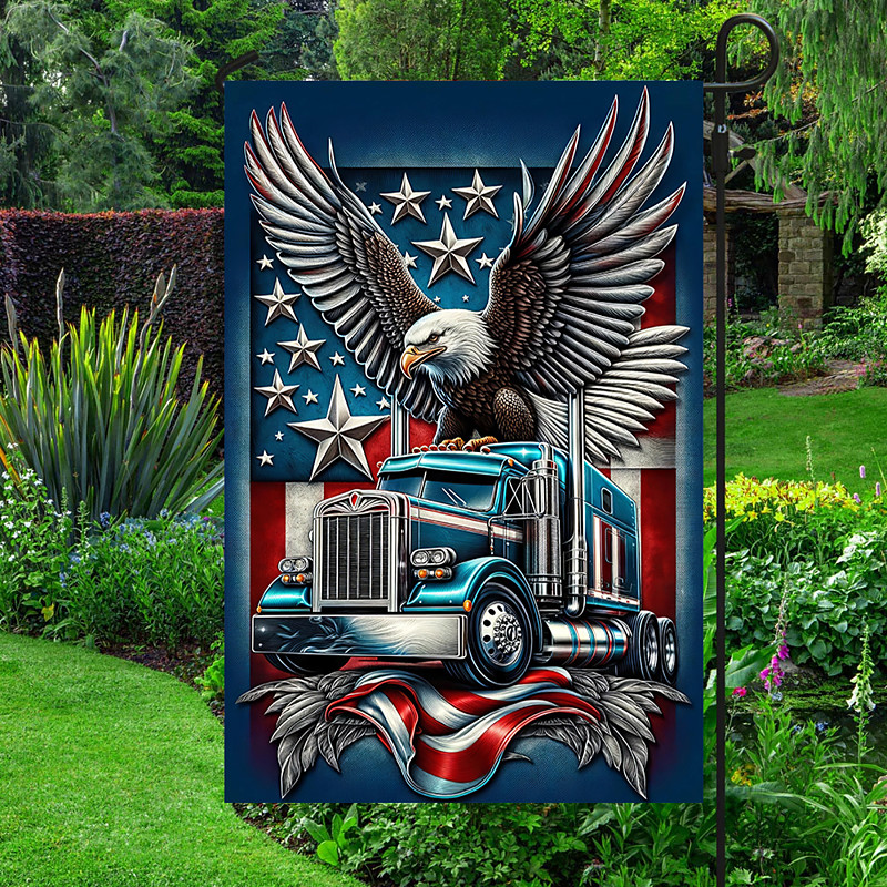 4th of July Independence Day Garden Flag 12 x 18 Inch Yard Flags, Small Garden Flags for Outside, Outdoor Flags, Holiday Garden Flags for All Seasons