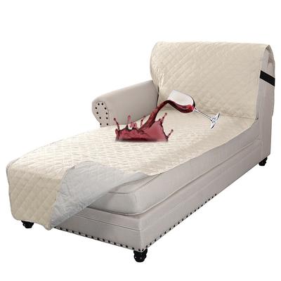 100% Waterproof Reversible Chaise Lounge Couch Cover Water Resistant Sofa Cover Sectional L Shaped Sofa Slipcover with Adjustable Straps Furniture Protector for Dogs