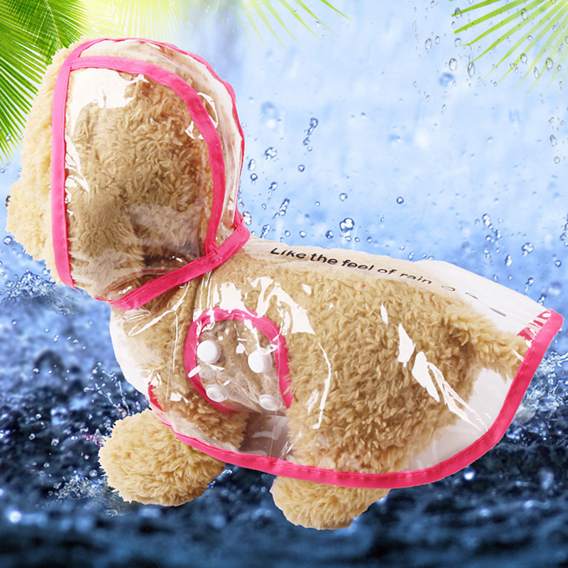 Cloth Pets Dog Rain Coat Raincoat Dog Rain Coat Dog Jacket Cat Rain Coat Transparent Waterproof Windproof All Seasons Waterproof Dog Clothing for Small Dog Medium Dog Large Dog