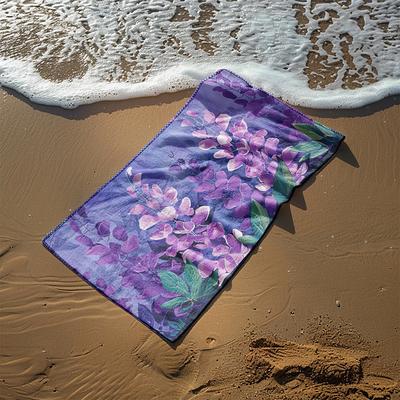 Floral Beach Towel,Beach Towels for Travel, Quick Dry Towel for Swimmers Sand Proof Beach Towels for Women Men Girls Kids, Cool Pool Towels Beach Accessories Absorbent Towel