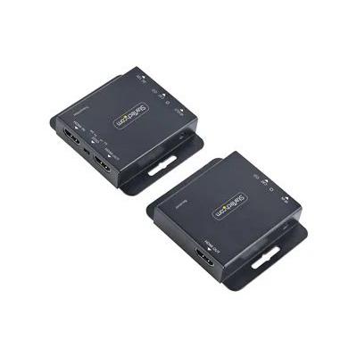 StarTech.com 4K HDMI Extender over CAT6/CAT5 Ethernet Cable, 4K 30Hz or 1080p 60Hz Video Extender, HDMI over Ethernet Cable, HDMI Transmitter and Receiver Kit, IR Remote Control