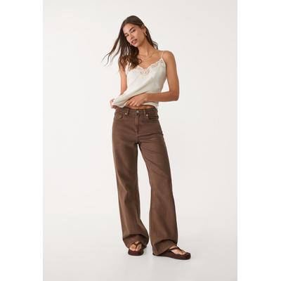 Stradivarius D92 straight wide jeans Brown 8
