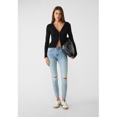 Stradivarius 1420 low-waist skinny jeans Blue denim 6