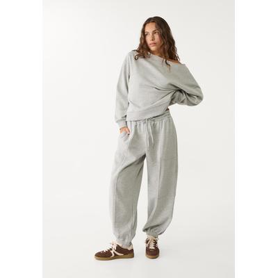 Stradivarius Balloon plush joggers Grey melange XL