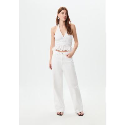 Stradivarius D88 Baggy wide-leg jeans Ecru 6
