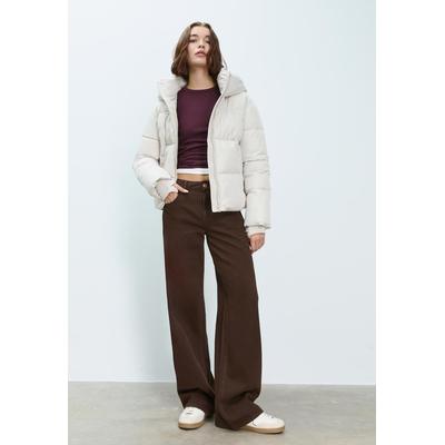 Stradivarius Puffer jacket with hood Stone S