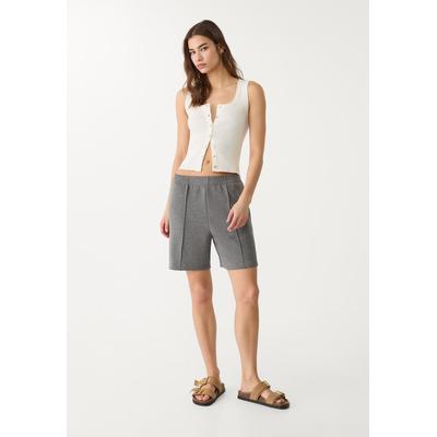 Stradivarius Soft-touch Bermuda shorts Dark grey L