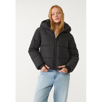 Stradivarius Basic hooded puffer jacket Black L