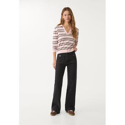 Stradivarius D77 Minimalist jeans with pockets Washed black 6