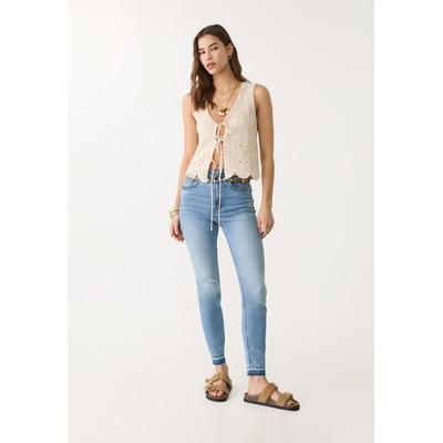 Stradivarius D09 Skinny super high-waist jeans Light blue 4