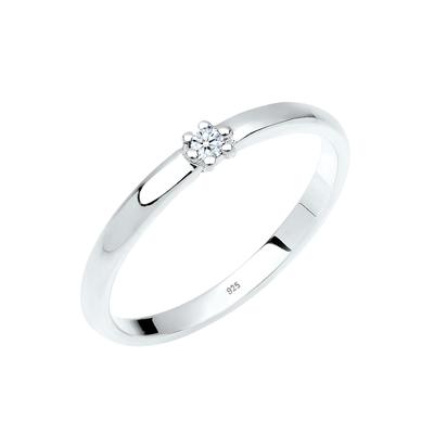 Elli DIAMONDS Verlobungsring Diamant 0.03 ct. 925 Silber 54 Damen Image